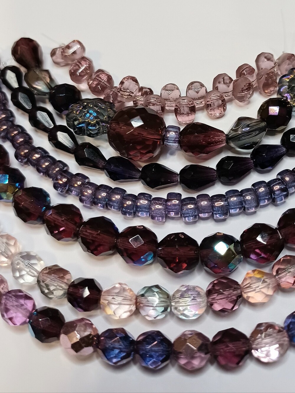 Czech glass beads 7-strands jewelry making - Picture 3 of 4